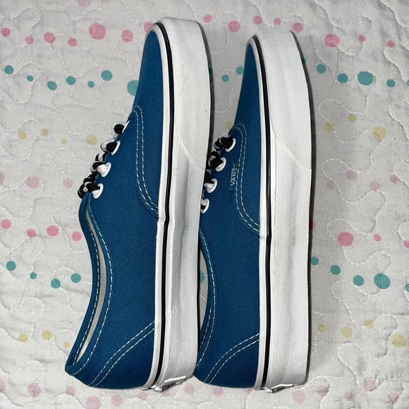 CUSTOM LACED VANS SIZE 5.5 TEAL/BLUE - Picture 12 of 14